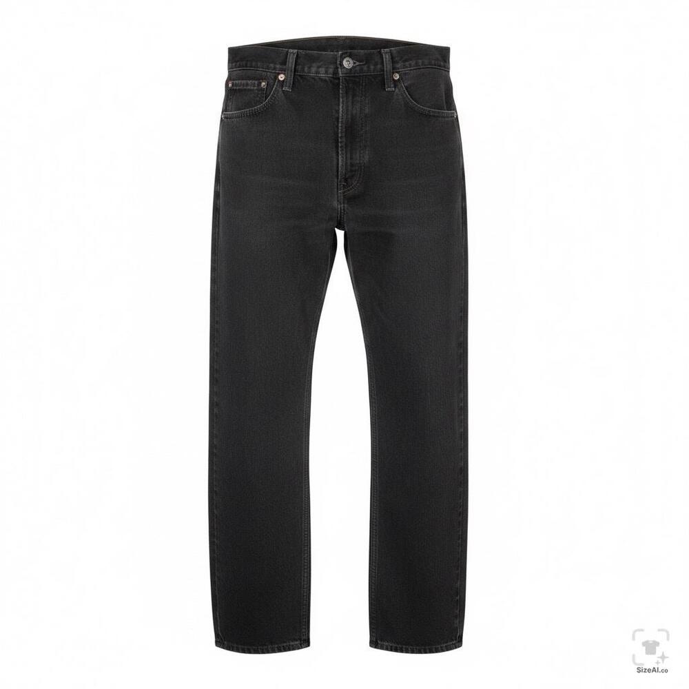 Levis 505 Jeans Mens 38x29 Charcoal Gray Denim Regular Fit Straight Leg